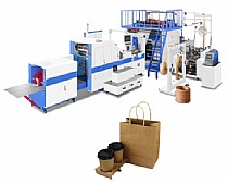 SQAURE BOTTOM PAPER BAG MACHINE  INLINE HANDLE ATTACHING